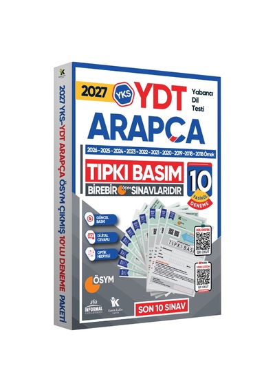2026 YKS YDT ARAPÇA ÖSYM Çıkmış Soru Tıpkı Basım Deneme Paketi 10lu Türkiye Geneli