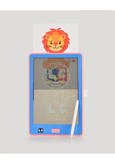 10 İnch Şeffaf Lcd Dijital 4 Adet Çizim Kartlı Tablet-mavi Mavi