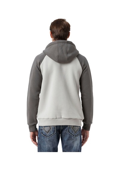 Cipo & Baxx Erkek Kapüşonlu Regular Fit Renk Bloklu Sweatshirt Cl579 Gri