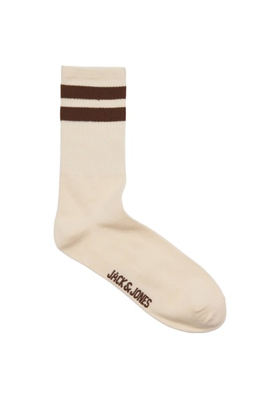 Jack & Jones Erkek Jactravıs Marka Logolu 3'lü Çorap 12260082 Krem
