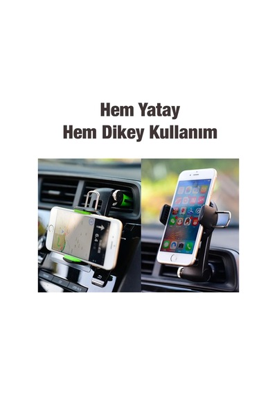 Ally 360 Dönebilen Araç Klima Havalandırma Bölmesi Kancalı Telefon Tutucu- 5775