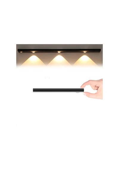 Cata Ct 2464s 3w Şarjlı Led Sensörlü Dolap İçi Lamba 3 Renk Mod Siyah Kasa Çok Renkli