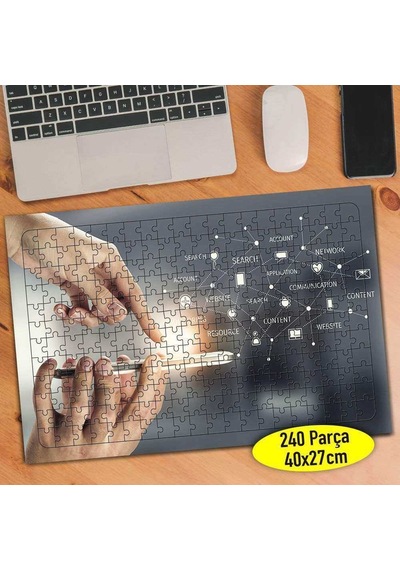 Sosyal Ağ Teknoloji Uzmanı 240 Parça Puzzle Yapboz-113652599