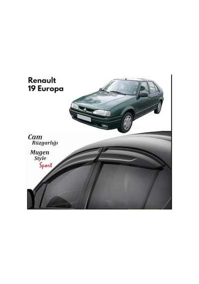 Renault 19 Europa Cam Rüzgarlığı - Kutulu Gönderim - Lazer Kesim