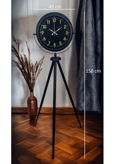 Black Prime Gold Rakamlı Tripod Ayaklı Saat Çok Renkli