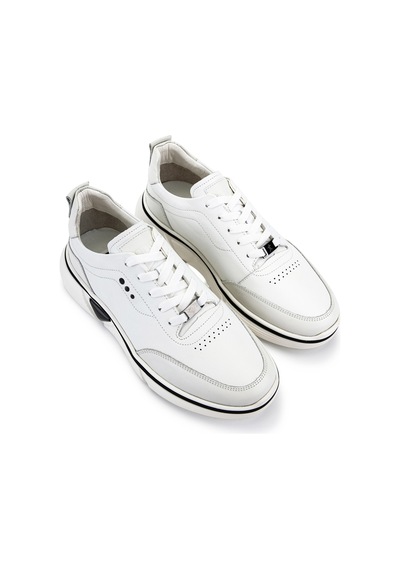 Tamer Tanca Erkek Hakiki Deri Beyaz Sneakers & Spor Ayakkabı 1237 23088 Erk Ayk Sk26-27 Kırık Beyaz