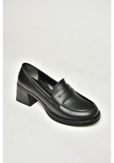 Fox Shoes T820145309 Siyah Kalın Topuklu Kadın Ayakkabı Siyah
