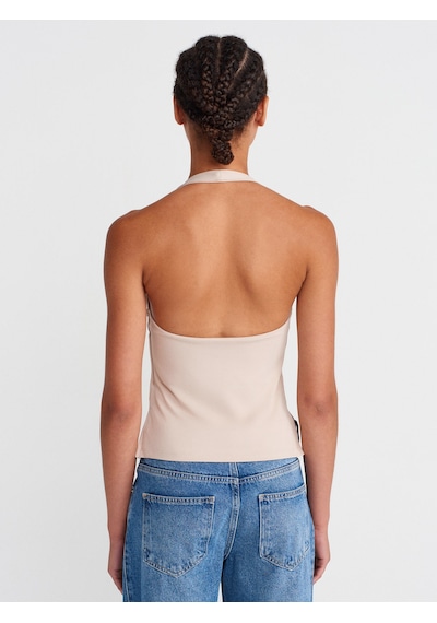 Dilvin 31753 Halter Yaka Top-taş Taş