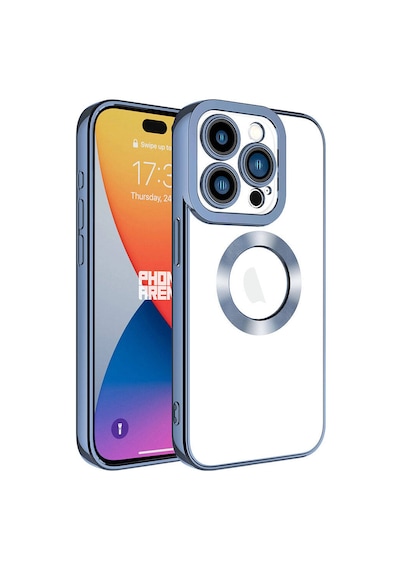 Apple Uyumlu iPhone 15 Pro Kılıf Kamera Lens Korumalı Logo Gösteren İnce Hafif Ata Pro Tech Lila
