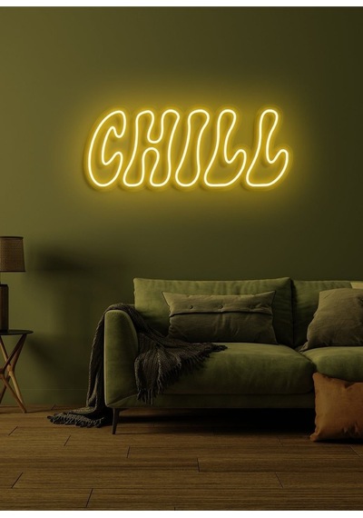 Chıll Yazılı Neon Tabela Turuncu