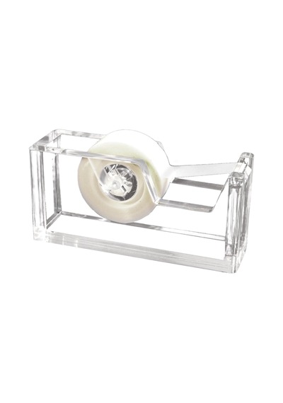 Şeffaf Akrilik Ofis Bant Dispenseri, Standart 3/4 "yedek Rulolara, Ofis Düzenleyicisine, Masa Aksesuarına, 1.8" X 5.6" X 2.9", Tek Elle Dağıtım İçin Kaymaz Ayaklar