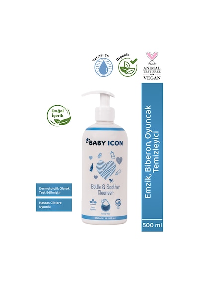 Emzik Biberon Oyuncak Temizleyici 500 Ml Doğal Portakal Yağlı Vegan Kimyasal Içermez