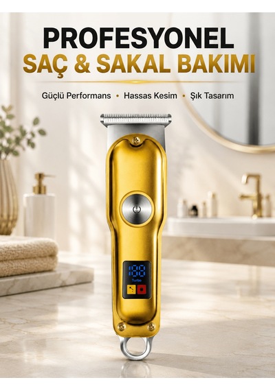 Profesyonel Tıraş Makinesi 120 Dakika Kullanım T Bıçaklı 3 Tarakl