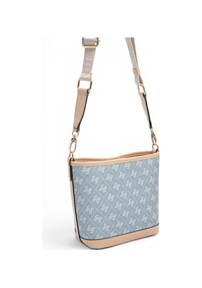 Silver & Polo Silver Polo Mavi - Ten Monogram Kadın Omuz Çantası Sp1284