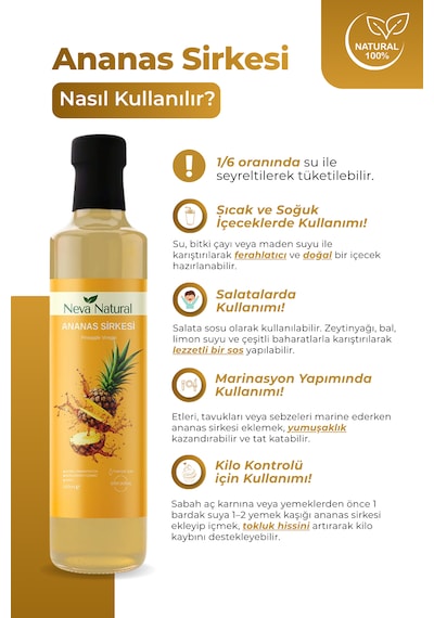 Nutriwow Ananas Sirkesi 500 Ml
