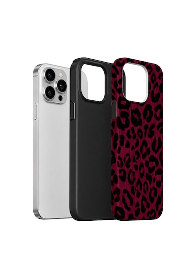 Velvoria Valestra Fuşya Leopar Apple iPhone Uyumlu 12 Pro Max Darbe Korumalı Kılıf Valestra Select - Fuşya Leopar
