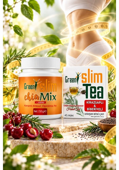 Kiraz Saplı Biberiyeli Karışım Bitki Çayı 45 Adet + Chia Mix 150 G 2'li Bitkisel Set - 943197848