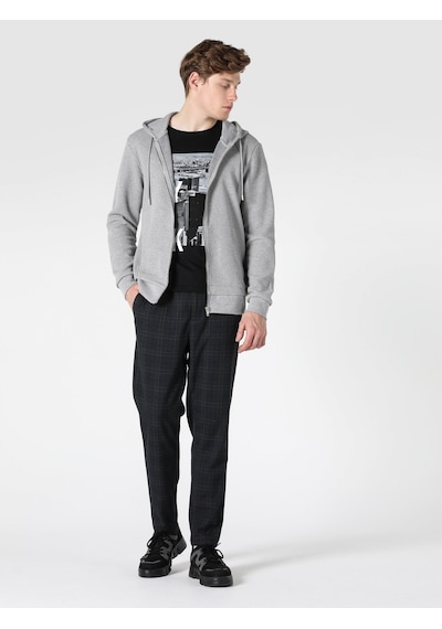 Colin's Regular Fit Kapüşonlu Erkek Ceket CL1055410_Q1.V2_MGA Gri Melanj