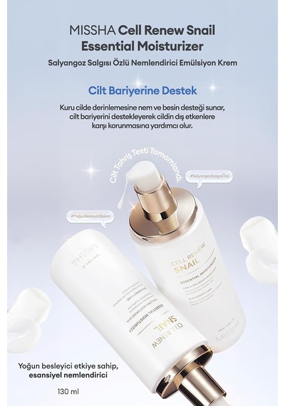 Salyangoz Özlü Yoğun Nemlendirici Ve Aydınlatıcı Set Cell Renew Snail Skin Care Set, 8410