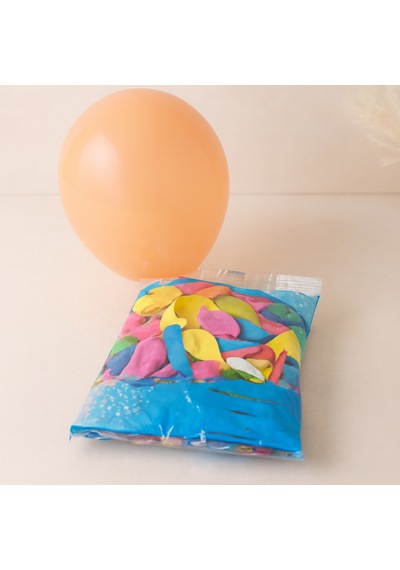 100'lü Lateks Balon 14 Cm Çok Renkli