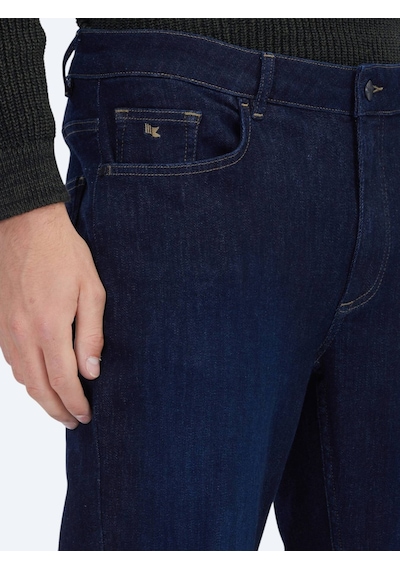 Kip Lacivert Düz Slim Fit Denim Pamuk Karışımlı Pantolon Lacivert