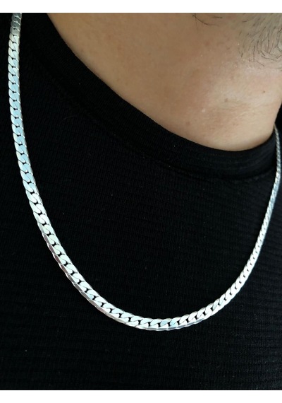 4mm Ezme Model Gurmet Zincir Italy 925 Gümüş Işıklı Kutuda Sevgiliye Eşe Babaya Kolye 4mm Ezme Model Gurmet Zincir Italy 925 Gümüş Işıklı Kutuda Sevgiliye Eşe Babaya Kolye