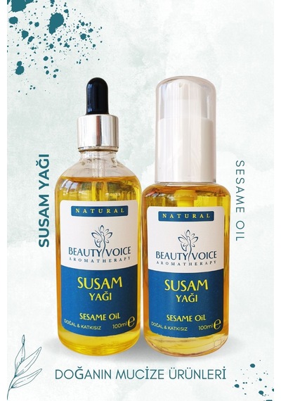 Beauty Voice Susam Yağı Losyon Pompalı ve Damlalıklı Şişe 2 x 200 ML