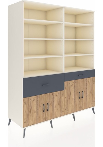 Kronos Gardrop 10 Raflı 2 Çekmeceli 4 Kapaklı 176x59x221 Aytaşı-çam/antrasit Beyaz Kronos Gardrop 10 Raflı 2 Çekmeceli 4 Kapaklı 176x59x221 Aytaşı-çam/antrasit Beyaz