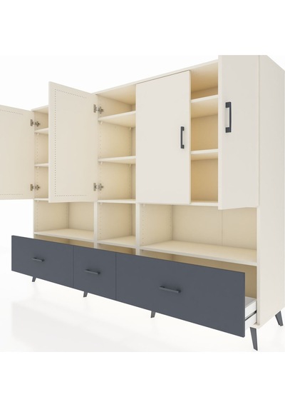 Hyperion Dolap 12 Raflı 3 Çekmeceli 5 Kapaklı 220x44x163 Aytaşı-a Aytaşı-aytaşı/antrasit Hyperion Dolap 12 Raflı 3 Çekmeceli 5 Kapaklı 220x44x163 Aytaşı-a Aytaşı-aytaşı/antrasit