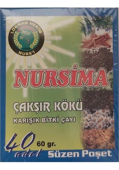 Nursima Çakşır Kökü Karışık Bitki Süzen Poşet Çay 40 x 1.5 G
