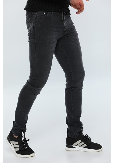 Erkek Füme Slim Fit Likralı Kot Jean Pantolon 2280-Füme