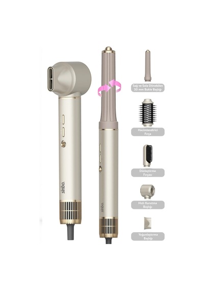 Gees Global 5in1 Air Brush Saç Kurutucu Ve Şekillendirici 1300w Gbzs