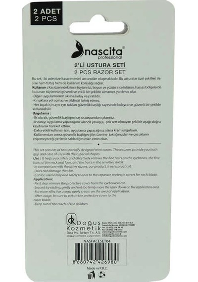 Profesyonel 2 Li Kaş Usturası Seti 1 Paket