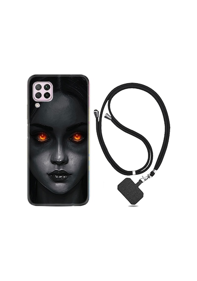 Huawei P40 Lite Kılıf Boyun Askılı Dark Woman 1887