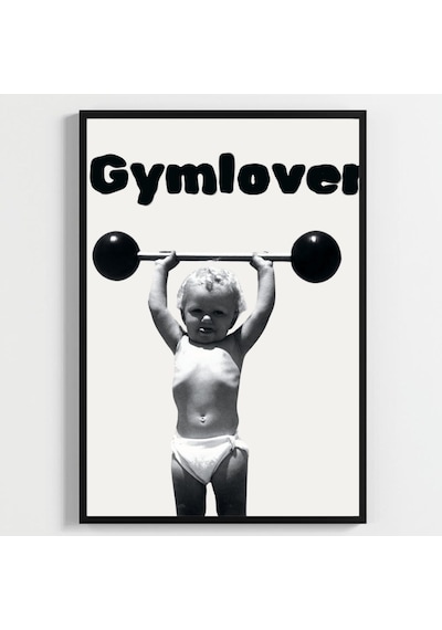 Besay Gym Lover Fitness Motivasyon Duvar Posteri-eğlenceli Modern Dekoratif A2 Çerçevesiz