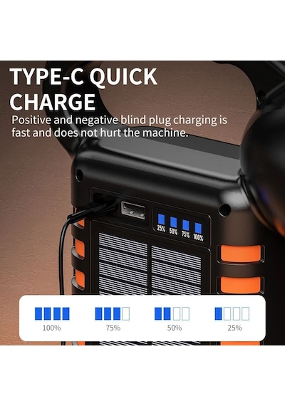 Wison Ws-4343 Çok Fonksiyonlu Powerbanklı Solar Şarjlı Kamp Lambası Standart