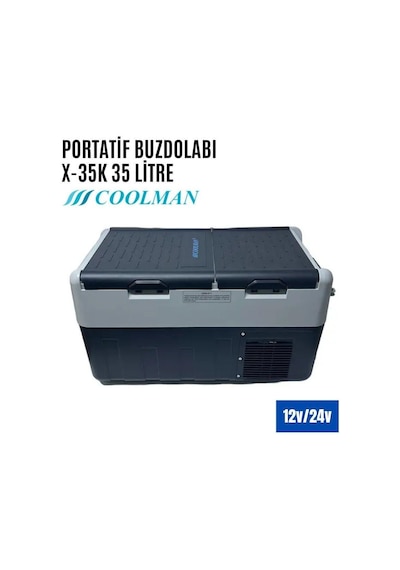 Coolman X-35k Çift Kapaklı Araç İçi Portatif Buzdolabı 35 Litre 12v-24v-1174