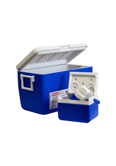 Coleman 3-piece Cooler Combo 48 Qt 45.4 Lt Bl Combo 5 Qt 3 Gal. C002 Buzluk Set Mavi
