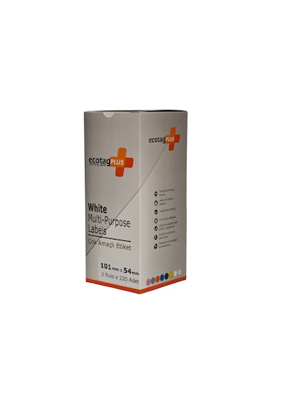 Ecotagplus Dymo Muadili Etiket - 101 Mm X 54 Mm - 3 X 220 Adet - Eko Paket - 99014 1