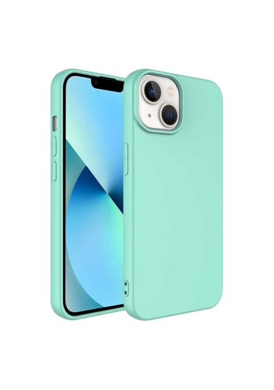 Iphone 14 Plus Uyumlu Kılıf Renkli Içi Kadife Silinebilir Logosuz Kapak Colr16469-açık Yeşil