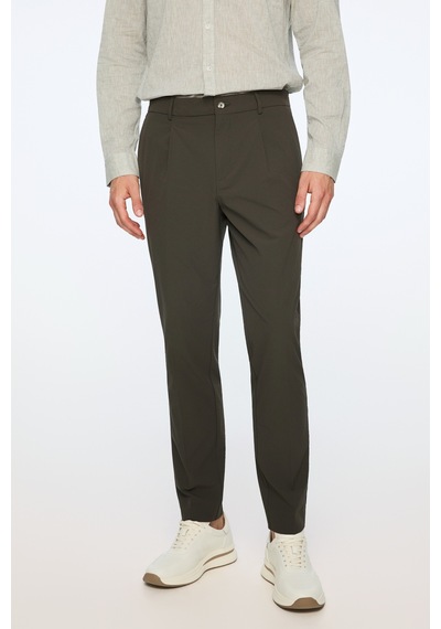 Morven Erkek Haki Polyamid Trend Desenli Slim Fit Pantolon 26ys003006710 Haki