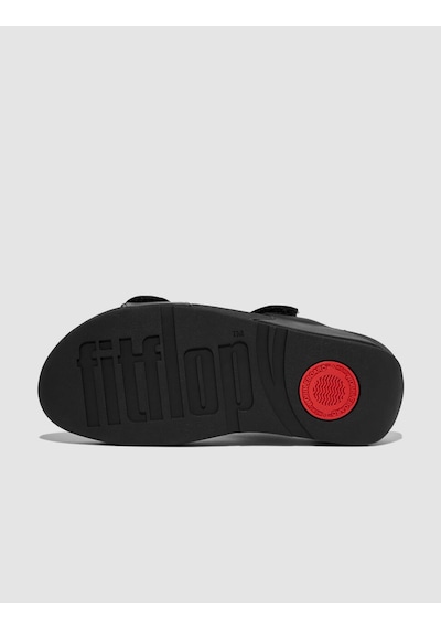 Fitflop Lulu Adjustable Fv6 Hakiki Deri Siyah Kadın Terlik Siyah
