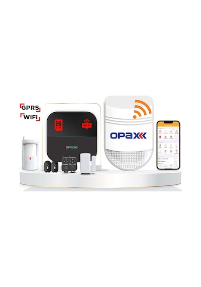 OPAX-W20 GPRS I WIFI & BGR-09 KABLOSUZ SİRENLİ NETWORK ALARM SİST