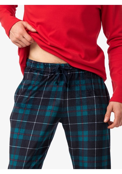 Blackspade Erkek Polar Pijama Takımı 40979 - Kırmızı