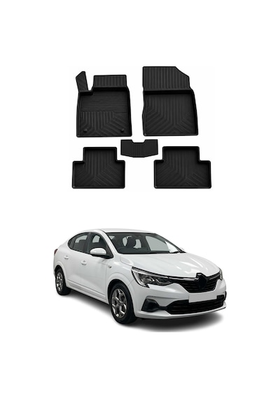 Renault Taliant 2021-2026 Uyumlu 4d Havuzlu Paspas Kauçuk Siyah 5 Parça