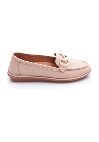 Dgn E224 Kadin Loafer Ayakkabi Bej