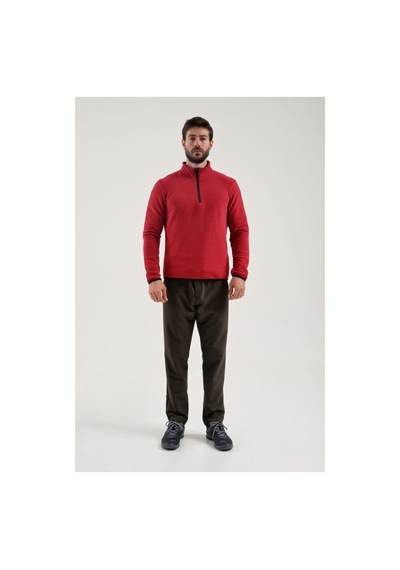 Exuma Erkek Yarım Fermuarlı Bordo Polar 2312001-677
