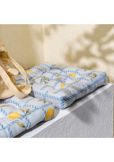 Soft Pico Sandalye Minderi - Ekru - 40x40 Cm Çok Renkli