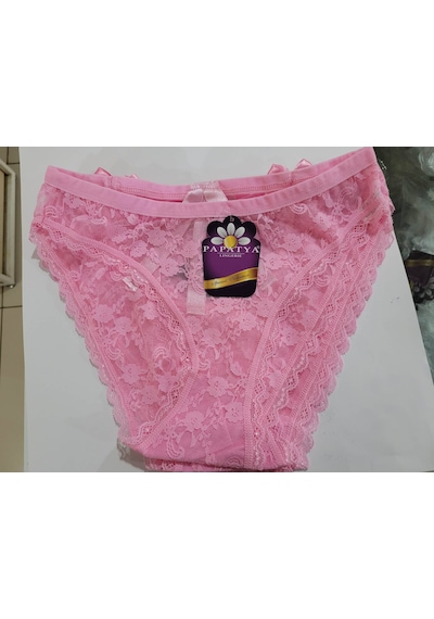 Papatya Dantel Detay Kadın Slip Külot V65 Pembe