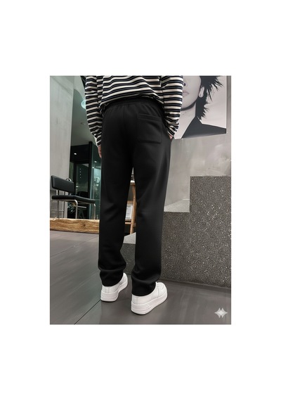 Modivibe Siyah Baggy Bol Kesim Eşofman Altı Siyah